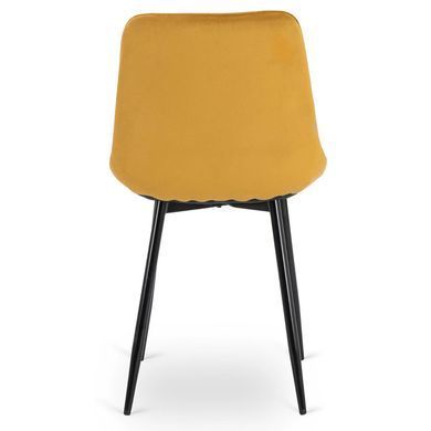 Стілець оксамитовий MEBEL ELITE CHRIS Velvet Гірчиця фотографія