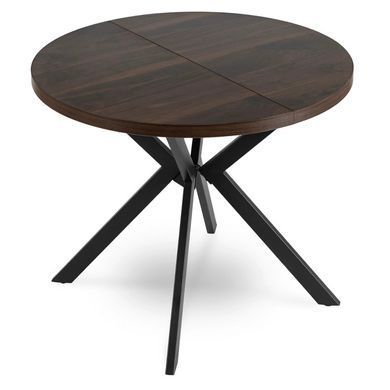 Стол раскладной круглый MEBEL ELITE LUGO 90(190)х90 см Орех фотография