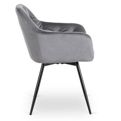 Стілець поворотний оксамитовий MEBEL ELITE IDA Velvet Сірий фотографія