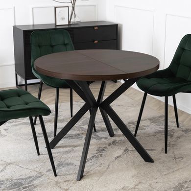 Стол раскладной круглый MEBEL ELITE LUGO 90(190)х90 см Орех фотография