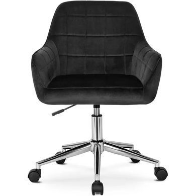 Стілець офісний поворотний оксамитовий MEBEL ELITE FABIO Velvet Чорний фотографія