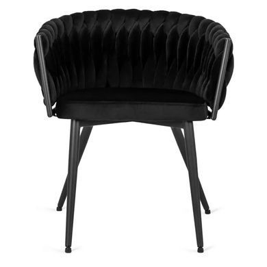 Стул бархатный MEBEL ELITE EMPOLI Velvet Черный фотография