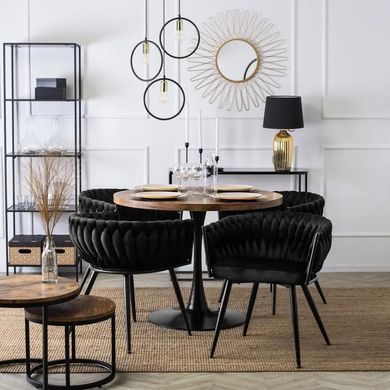 Стул бархатный MEBEL ELITE EMPOLI Velvet Черный фотография
