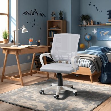 Стул офисный поворотный MEBEL ELITE NATE Серый фотография
