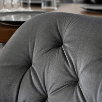 Стілець поворотний оксамитовий MEBEL ELITE IDA Velvet Сірий фотографія
