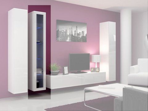 Вітрина підвісна VIGO Cama 180 Скло Білий Мат / Білий Глянець фотографія