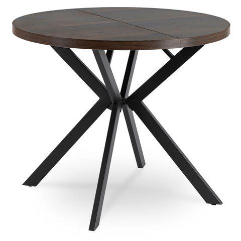 Стол раскладной круглый MEBEL ELITE LUGO 90(190)х90 см Орех фотография
