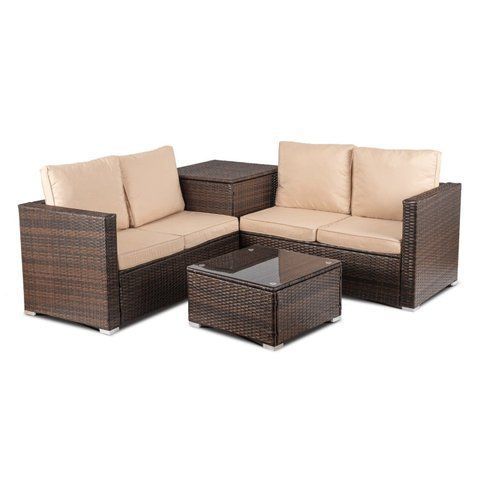 Комплект садових меблів MEBEL ELITE NEGRO Коричневий/Беж