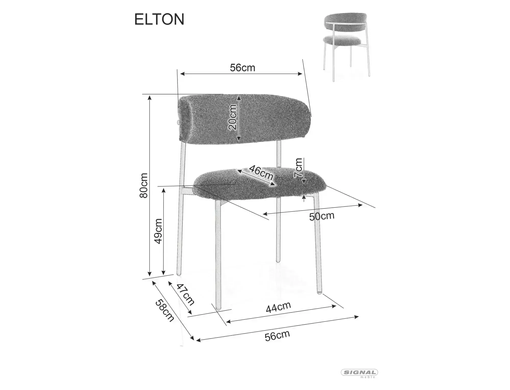 Стул ELTON D NOELLE Signal Беж/орех фотография