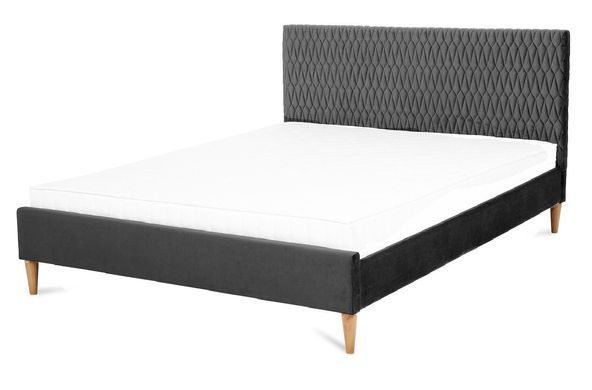 Кровать AZURRO Velvet Signal 180x200 Серый фотография