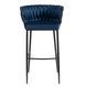 Барний стілець оксамитовий MEBEL ELITE FLORES Velvet темно-синій / чорний
