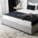 Ліжко двоспальне оксамитове MEBEL ELITE ANDRE Velvet 160x200 Світло Сірий