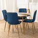 Стілець оксамитовий MEBEL ELITE YORK Velvet, Синій / Золотий