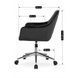 Стілець офісний поворотний оксамитовий MEBEL ELITE FABIO Velvet Чорний