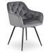 Стілець поворотний оксамитовий MEBEL ELITE IDA Velvet Сірий фотографія