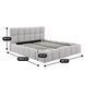 Ліжко двоспальне MEBEL ELITE MURACJA 160x200 см Сірий Букле