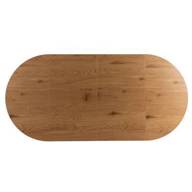Стіл розкладний круглий MEBEL ELITE DORIAN 80(160)х80 см Дуб золотиий/білий фотографія
