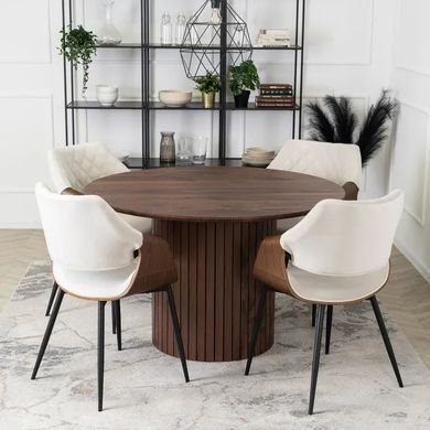 Стол круглый MEBEL ELITE LYON 120 см Орех фотография