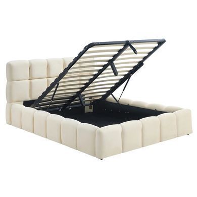 Кровать двуспальная MEBEL ELITE MURACJA 140x200 см Кремовая фотография