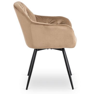 Стілець поворотний оксамитовий MEBEL ELITE IDA Velvet Беж фотографія