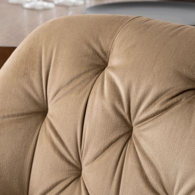 Стілець поворотний оксамитовий MEBEL ELITE IDA Velvet Беж фотографія