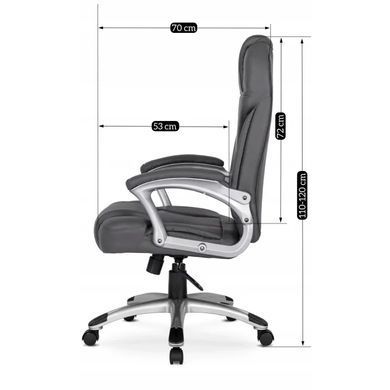 Стілець офісний поворотний MEBEL ELITE BARNI екошкіра Сірий фотографія