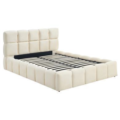 Кровать двуспальная MEBEL ELITE MURACJA 140x200 см Кремовая фотография