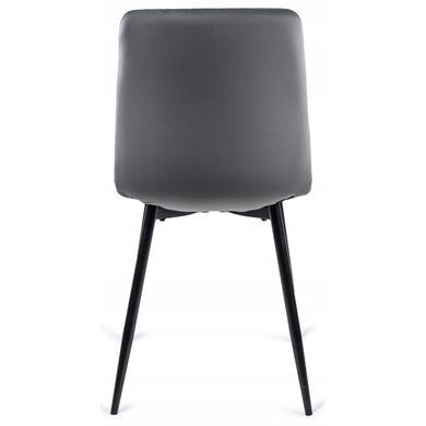 Комплект стіл розкладний MEBEL ELITE HARRY 102(142)х102 см Дуб Артизан/ Чорний +4 стільці PERU Сірий фотографія