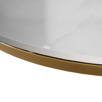 Журнальний столик MEBEL ELITE KORIN Білий/Золото фотографія