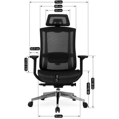 Стул офисный поворотный MEBEL ELITE DYLAN Черный фотография