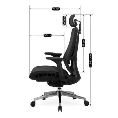 Стул офисный поворотный MEBEL ELITE DYLAN Черный фотография