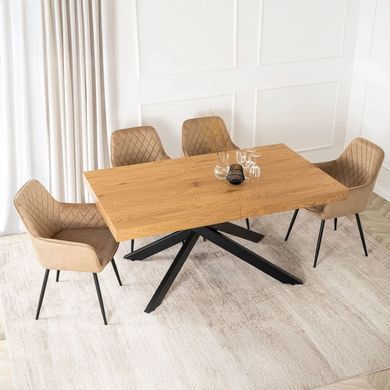 Стіл розкладний MEBEL ELITE HAMPTON 160(240)х90 см Дуб золотий фотографія