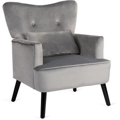 Крісло м'яке BUNNY Velvet MEBEL ELITE Сірий фотографія
