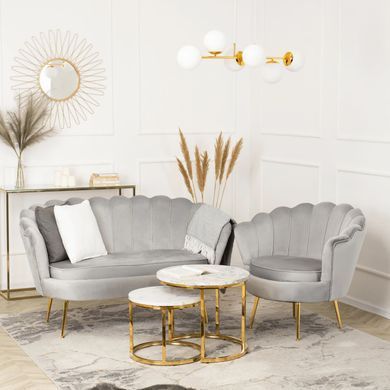 Софа MEBEL ELITE ZENDAYA 138 см Сірий фотографія