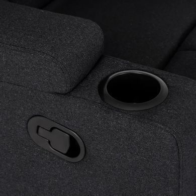Крісло реклайнер MEBEL ELITE KOBI 2 тканина Чорний фотографія
