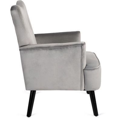 Крісло м'яке BUNNY Velvet MEBEL ELITE Сірий фотографія