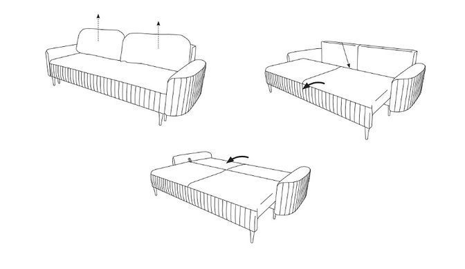 Диван раскладной VENA Perfect Home Польша Синий фотография
