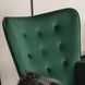 Кресло мягкое бархатное с подставкой для ног MEBEL ELITE LOZANO Velvet Зеленый