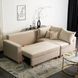 Кутовий диван оксамитовий MEBEL ELITE MARKUS Velvet 238 см Бежевий (правий)