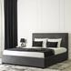Ліжко двоспальне оксамитове MEBEL ELITE ANDRE Velvet 140x200 Сірий
