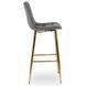 Барный стул бархатный MEBEL ELITE ARIEL Velvet Серый / Золотой