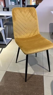 Стілець MARCO Velvet Intarsio Каррі фотографія