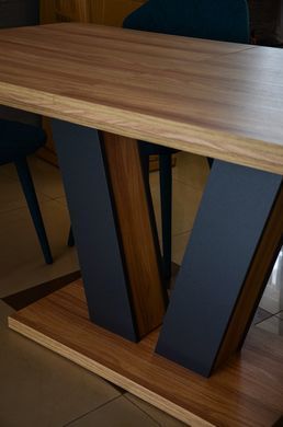 Стол раскладной TORINO B/G Intarsio 140(180)x80 Блэквуд ячменный / Графит фотография