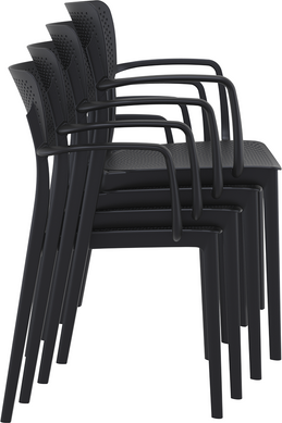 Комплект меблів для кафе Siesta Onto 2 стільці Loft та 1 стіл Sky Black