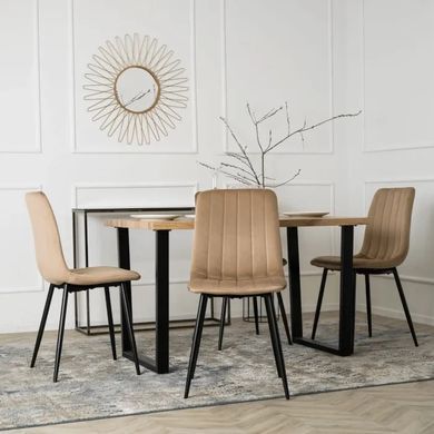 Стілець оксамитовий MEBEL ELITE IBIS Velvet, Бежевий фотографія