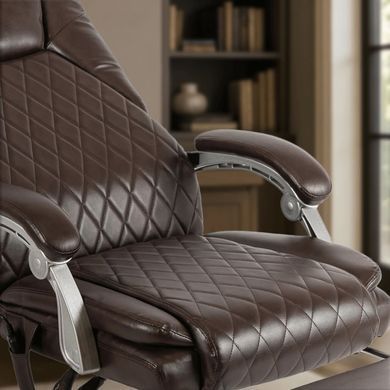Стілець офісний поворотний з функцію масажу MEBEL ELITE GIORGIO Коричневий фотографія