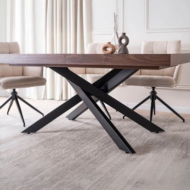 Стіл розкладний MEBEL ELITE HAMPTON 160(240)х90 см Горіх фотографія