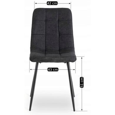 Комплект стіл MEBEL ELITE VETTEL 120х80 см Дуб Рустик/ Чорний +4 стільці PERU 2 Чорний фотографія