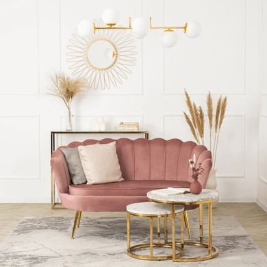 Софа MEBEL ELITE ZENDAYA 138 см Рожевий фотографія