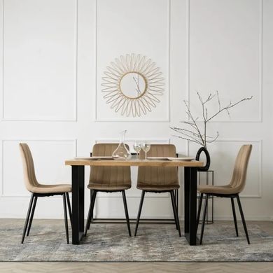 Стілець оксамитовий MEBEL ELITE IBIS Velvet, Бежевий фотографія